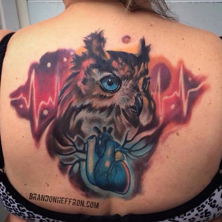 Tattoos - Owl & Heart - 109179